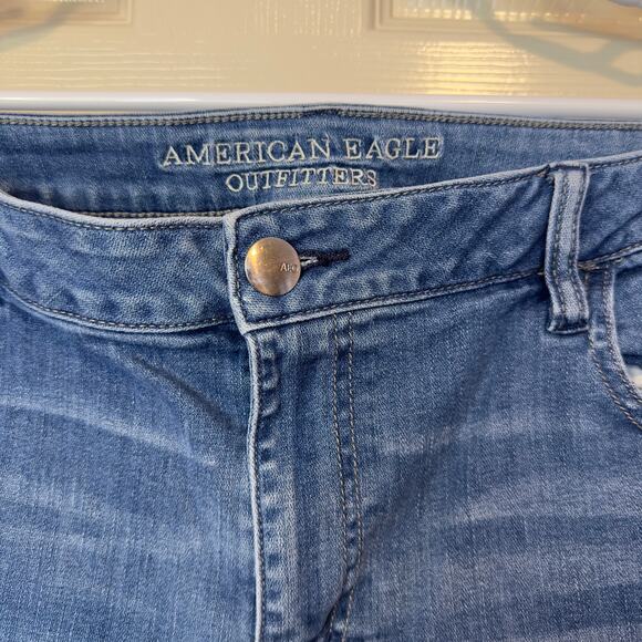 American Eagle Super Stretch Patchwork Jegging Ankle Jeans Size 20 Short - Picture 10 of 13